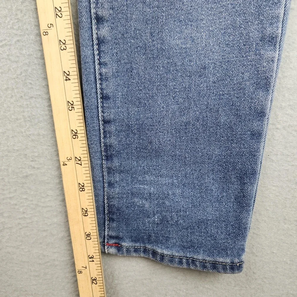 True Religion Rocco SN Flap Skinny Jeans Mens 29x31 Light Wash Distressed Denim